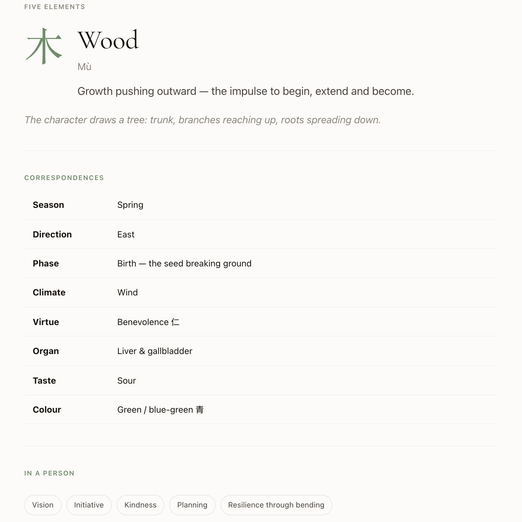 The Five Elements: Discover Wood, Fire, Earth, Metal, and Water — five fundamental forces that describe the cycles and transformations of nature.